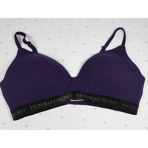 Victoria's Secret T-Shirt Wireless Bra Lined PURPLE 32D Comfort